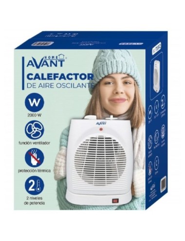 Calefactor Avant AV7592/ 2000W/ Termostato Regulable
