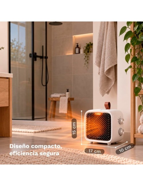 Calefactor Grunkel CF-1500CM/ 1500W/ Termostato Regulable