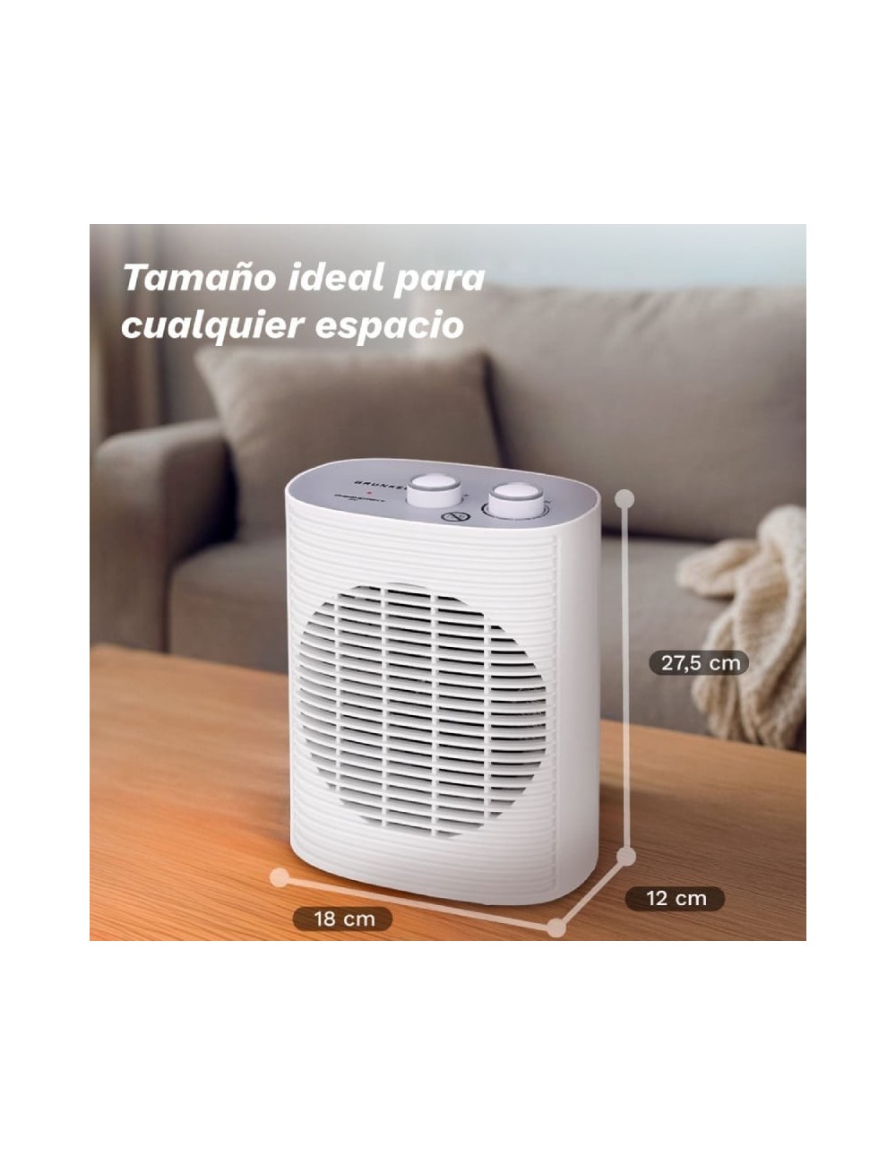 Calefactor / Termoventilador Grunkel CF-2000LINE/ 2000W/ Termostato Regulable