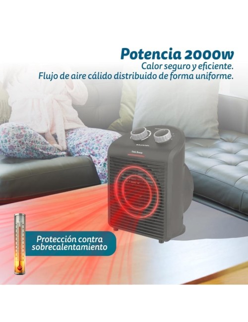Calefactor / Termoventilador Grunkel WB-2000PLUSNG/ 2000W/ Termostato Regulable