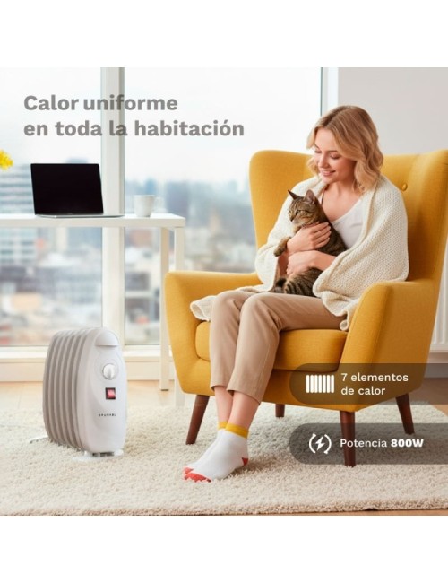 Radiador de Aceite Grunkel RACP-80D/ 3 Potencias/ 800W/ 7 Elementos