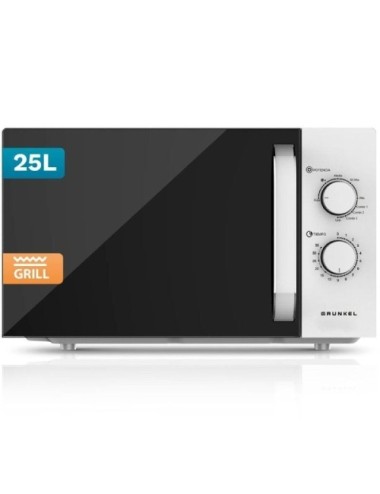 Microondas Grunkel MWG-25GRILL/ 850W/ Capacidad 25L/ Funcion Grill/ Blanco