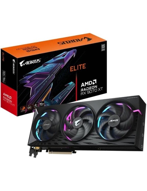 Tarjeta Gráfica Gigabyte AORUS Radeon RX 9070 XT Elite/ 16GB GDDR6