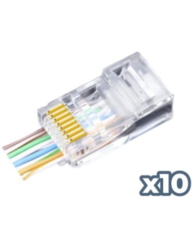 Conector RJ45 Phasak PHK 2240 Cat.6 UTP/ 10 uds