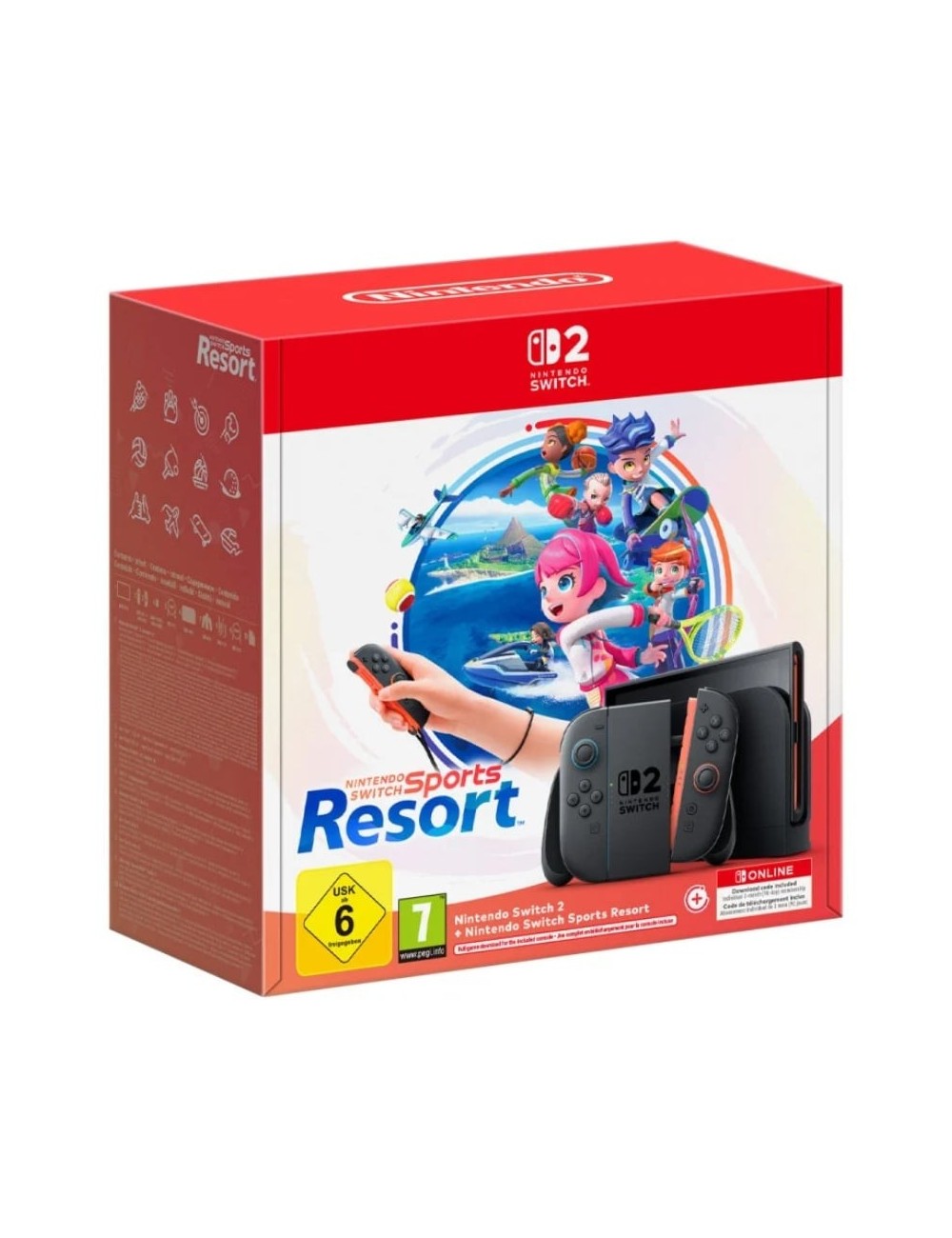 Nintendo Switch 2/ Incluye Código Juego Nintendo Switch Sports Resort + Código 3 Meses Online