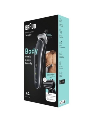 Cortapelos Braun BodyGroomer Series 5 BG5360/ con Batería/ 4 Accesorios