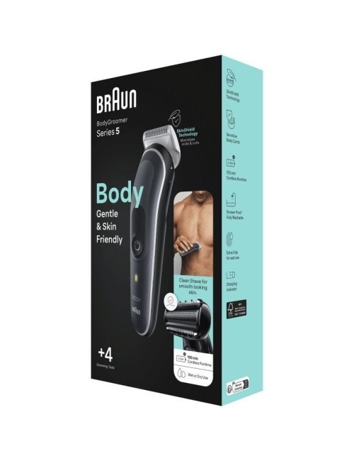 Cortapelos Braun BodyGroomer Series 5 BG5360/ con Batería/ 4 Accesorios