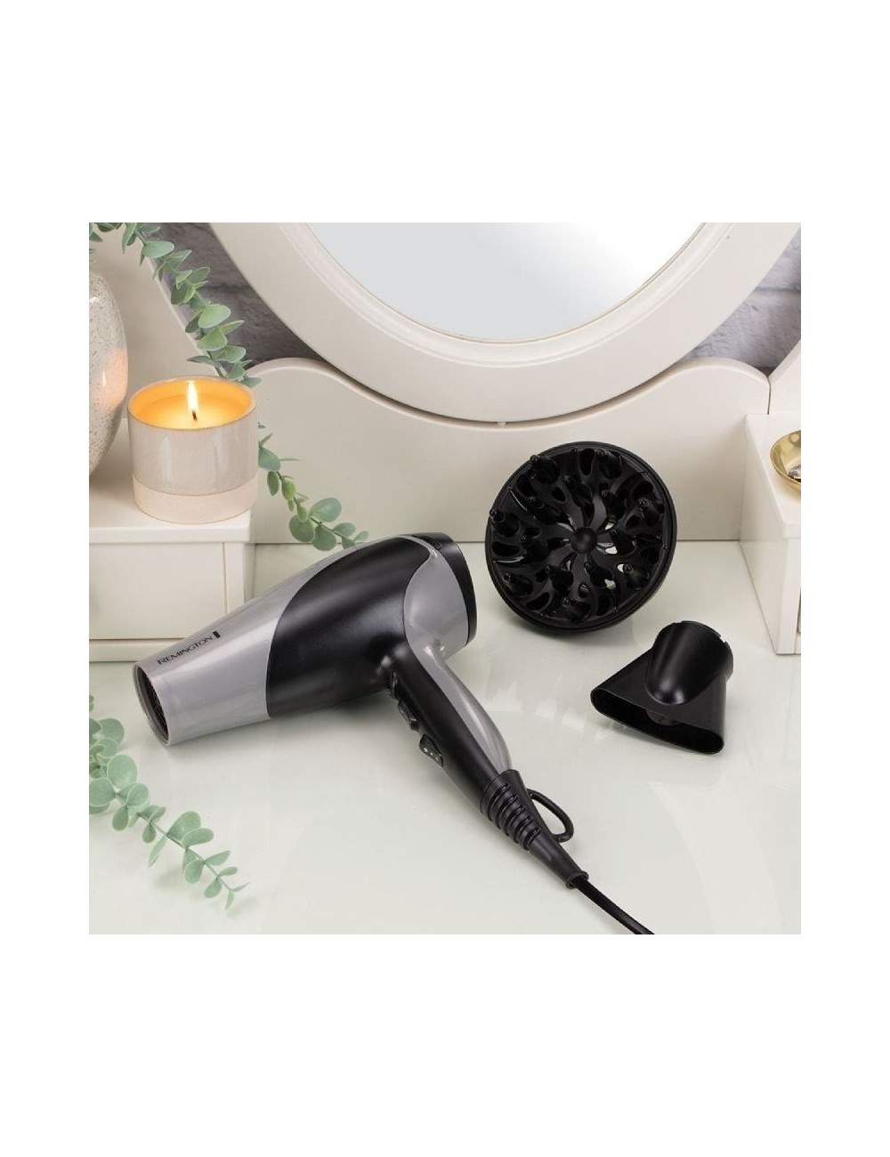 Secador Remington Ionic Dry 2200/ 2200W/ Iónico/ Negro y Gris