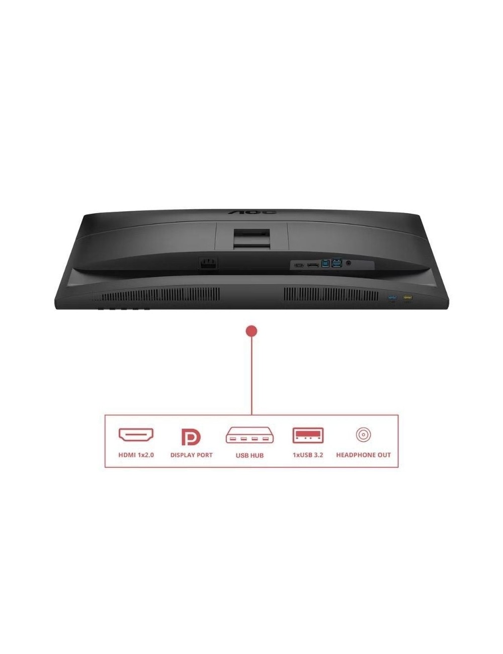 Monitor Profesional AOC Q27E4U 27'/ QHD/ Multimedia/ Regulable en altura/ Negro