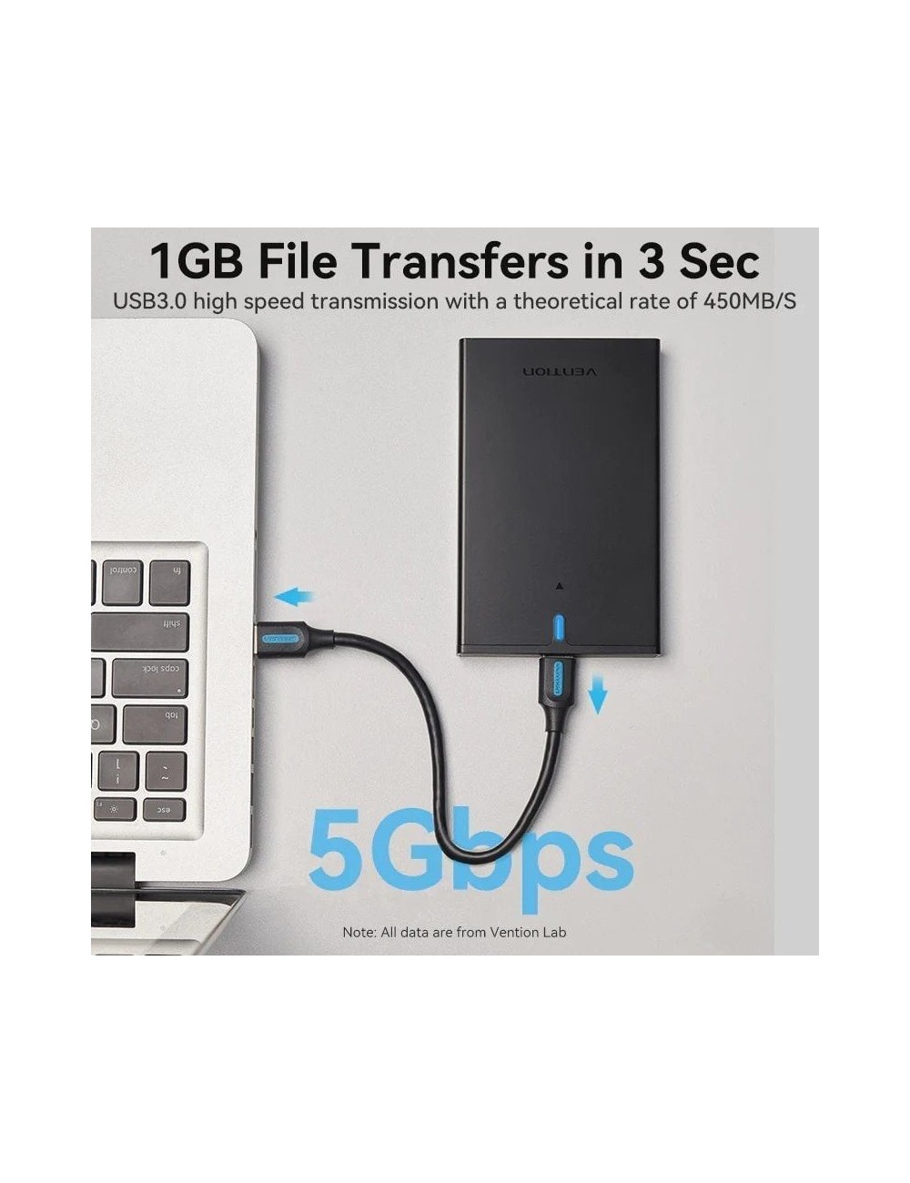 Caja Externa para Disco Duro de 2.5' Vention KPAB0/ USB 3.0 Micro USB/ Sin tornillos