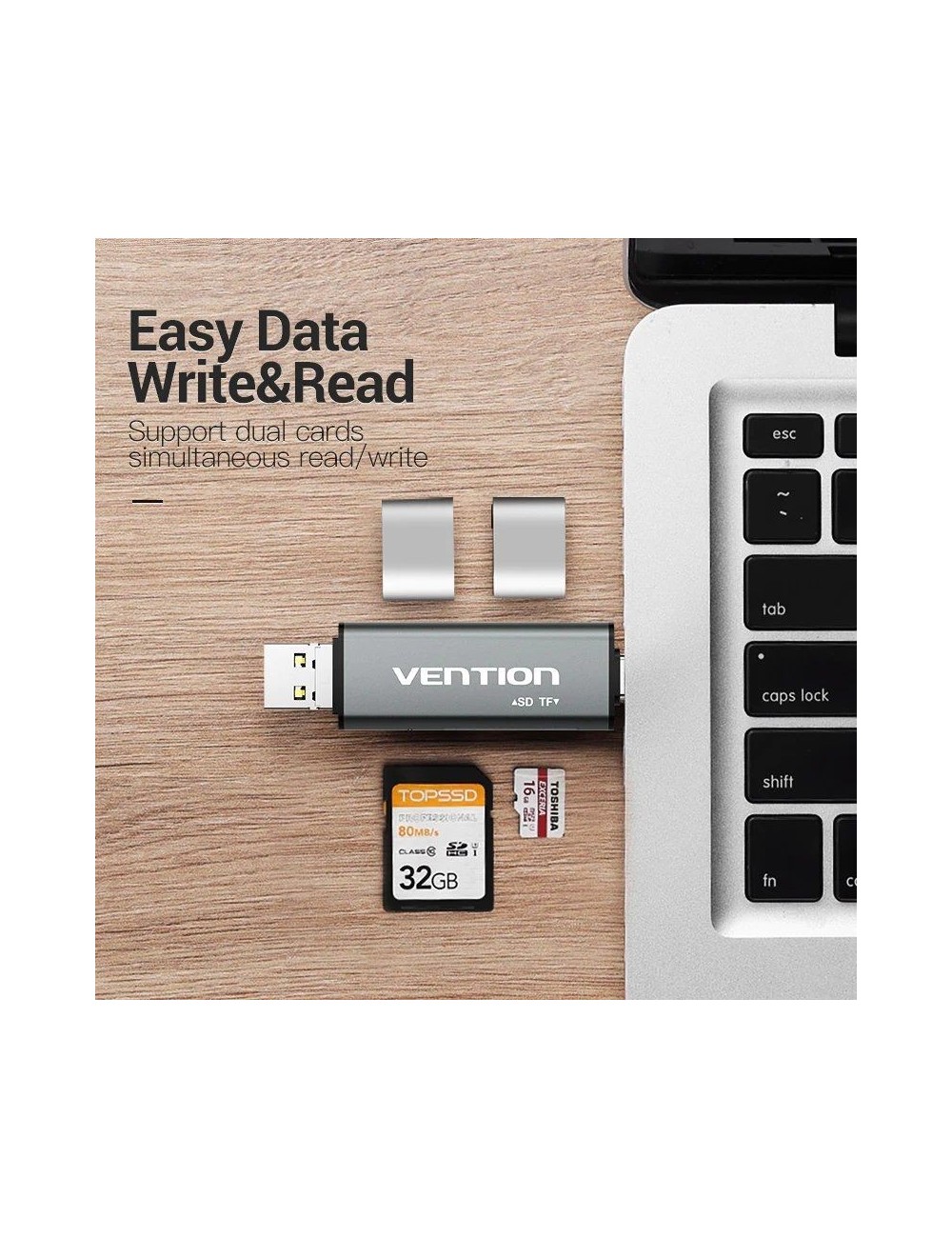 Lector de Tarjetas Externo Vention CCJH0/ USB 2.0