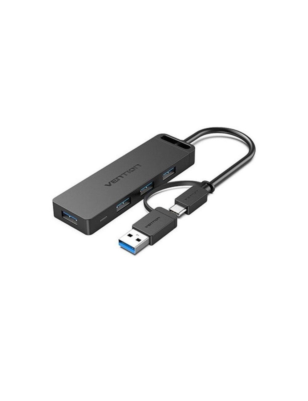Hub USB 3.0 y Tipo-C Vention CHTBB/ 4xUSB/ USB Tipo-C PD