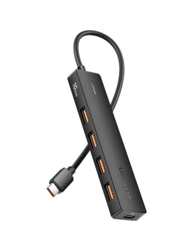 Hub USB Tipo-C 3.2 Vention CKCBB/ 4xUSB/ 1xUSB Tipo-C PD