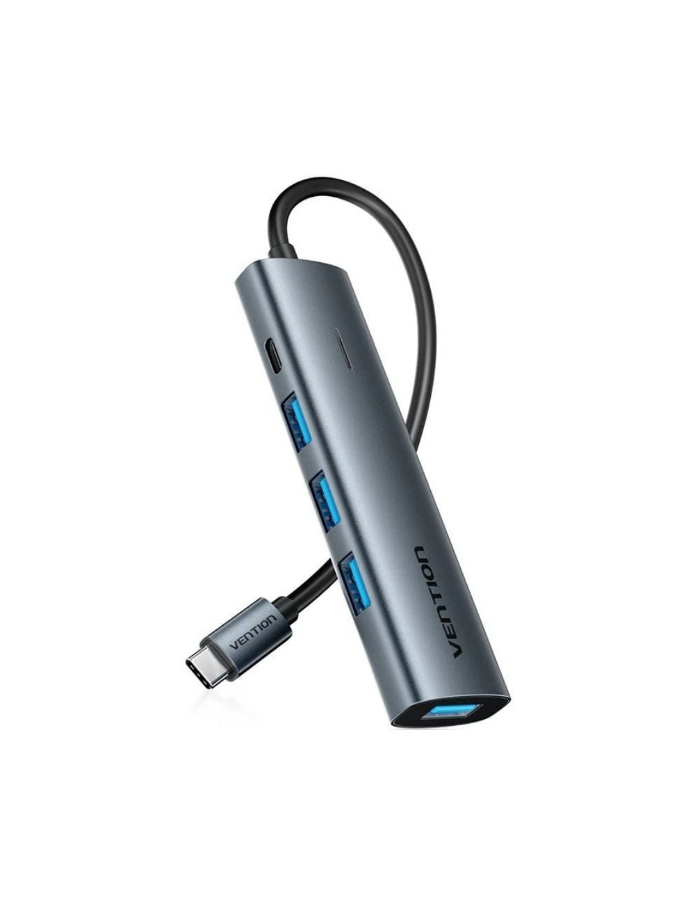 Hub USB Tipo-C 3.0 Vention TGZHB/ 3xUSB/ 1xUSB Tipo-C PD/ Gris