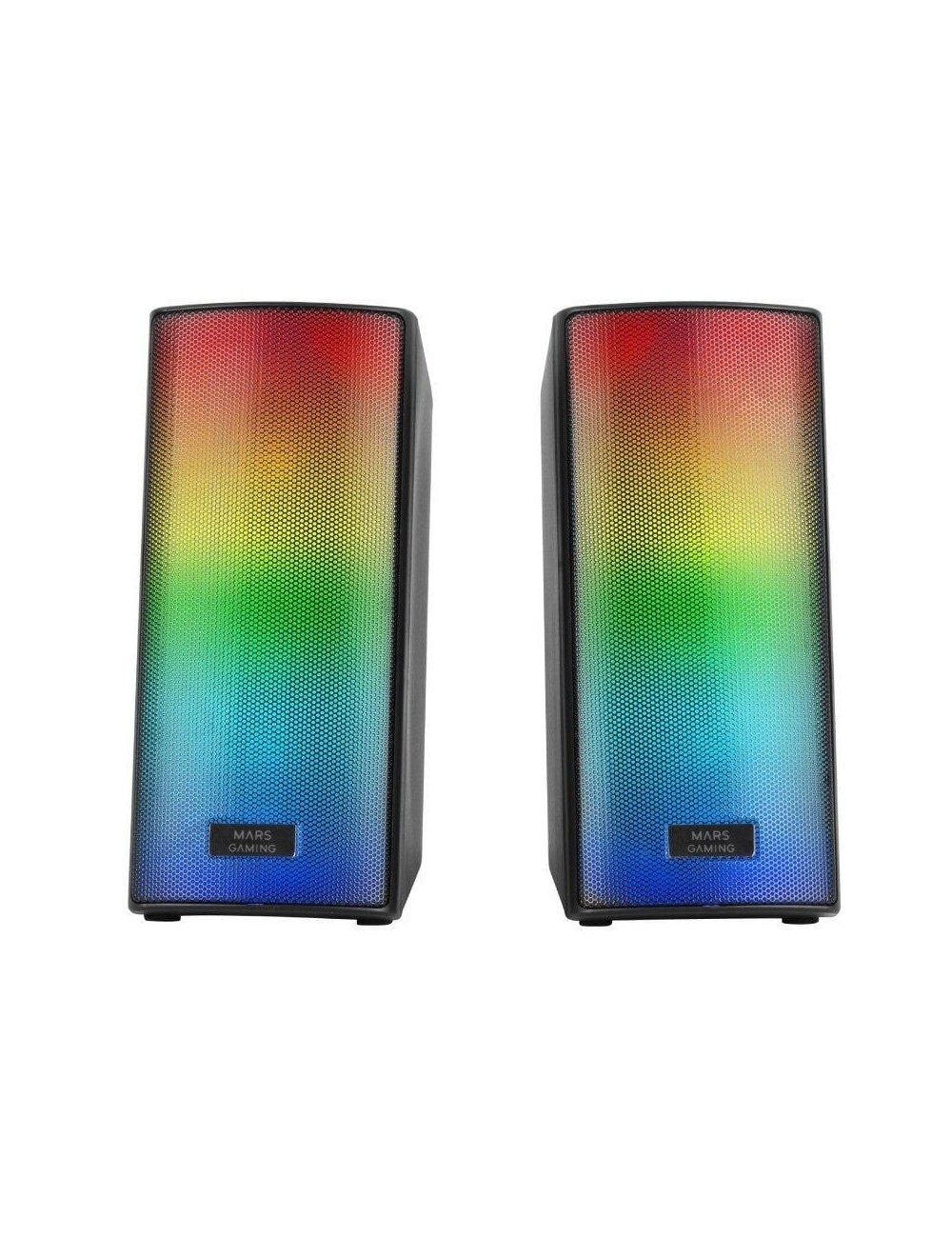 Altavoces con Bluetooth Mars Gaming MSRGB2/ 15W/ 2.0/ Negros