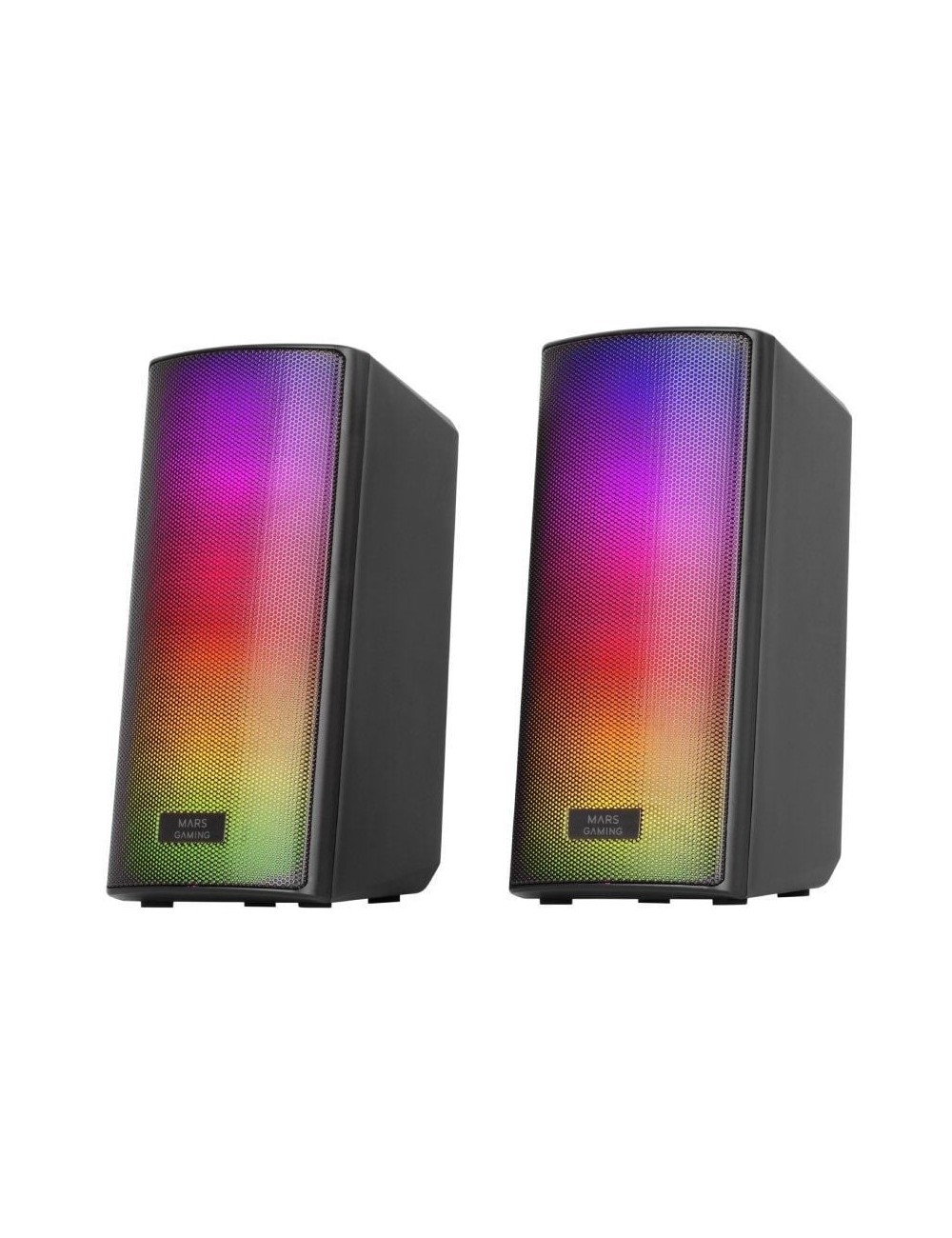 Altavoces con Bluetooth Mars Gaming MSRGB2/ 15W/ 2.0/ Negros