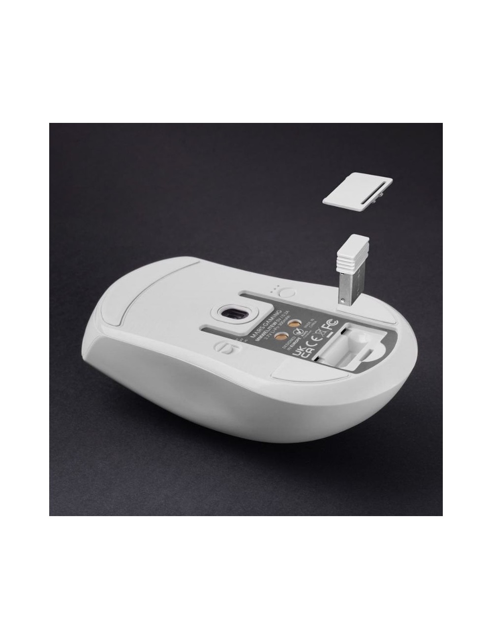Ratón Gaming Inalámbrico Mars Gaming MMW-Elite/ Batería Recargable/ Hasta 20000 DPI/ Blanco