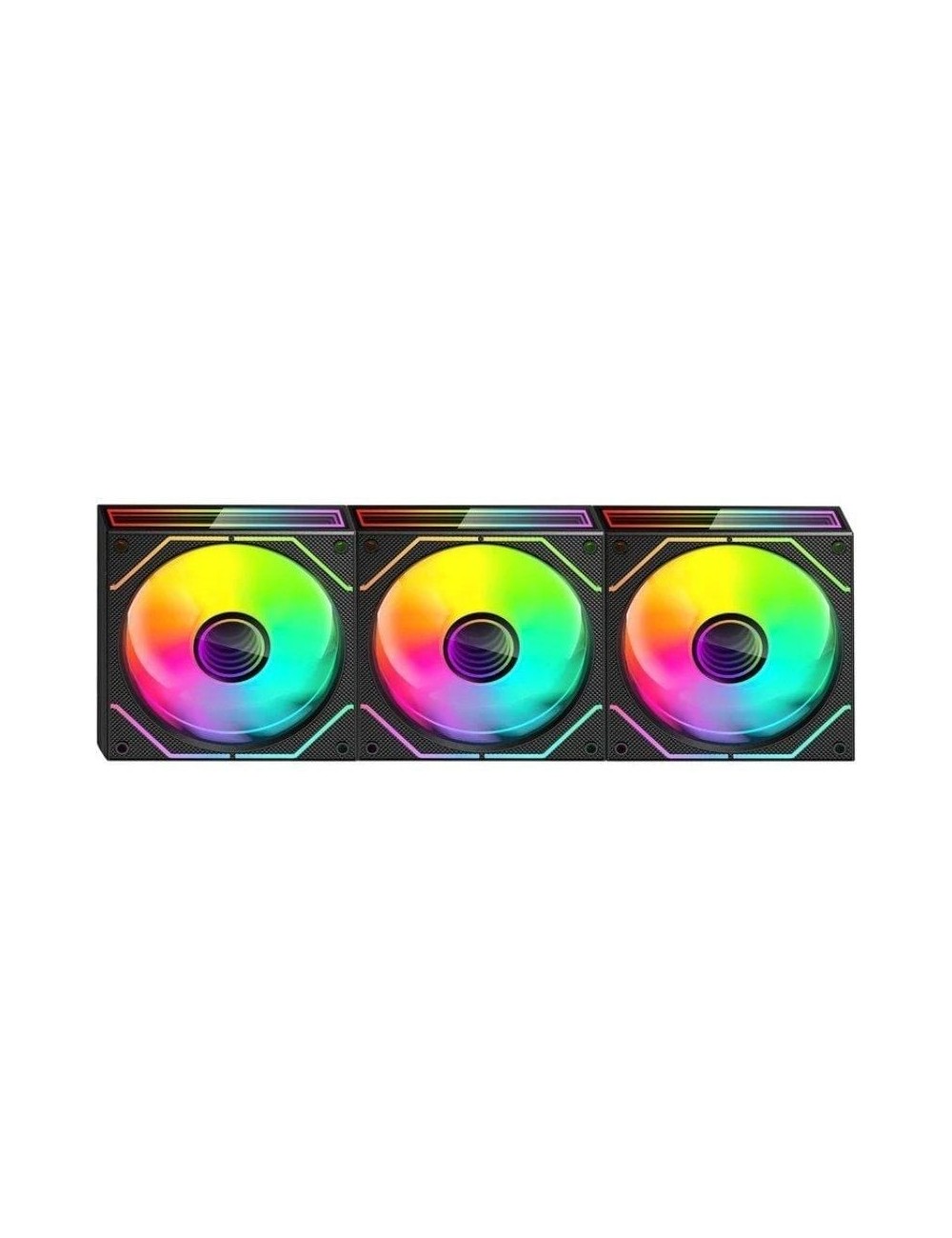 Pack 3 Ventiladores Mars Gaming MF-3DPROKIT/ 12cm + HUB + Mando a Distancia/ ARGB