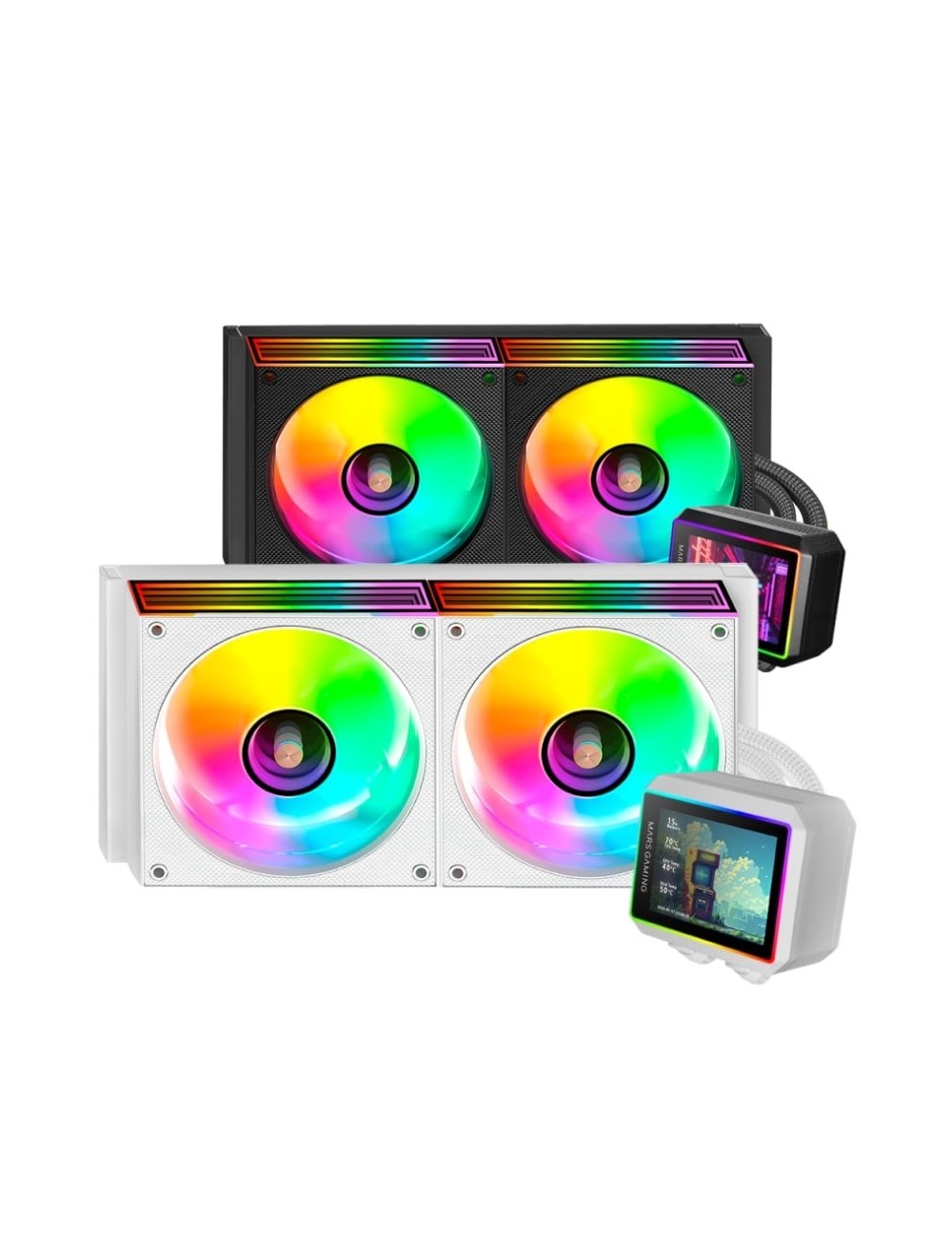 Sistema de Refrigeración Líquida Mars Gaming ML-VISIONII240/ Blanco