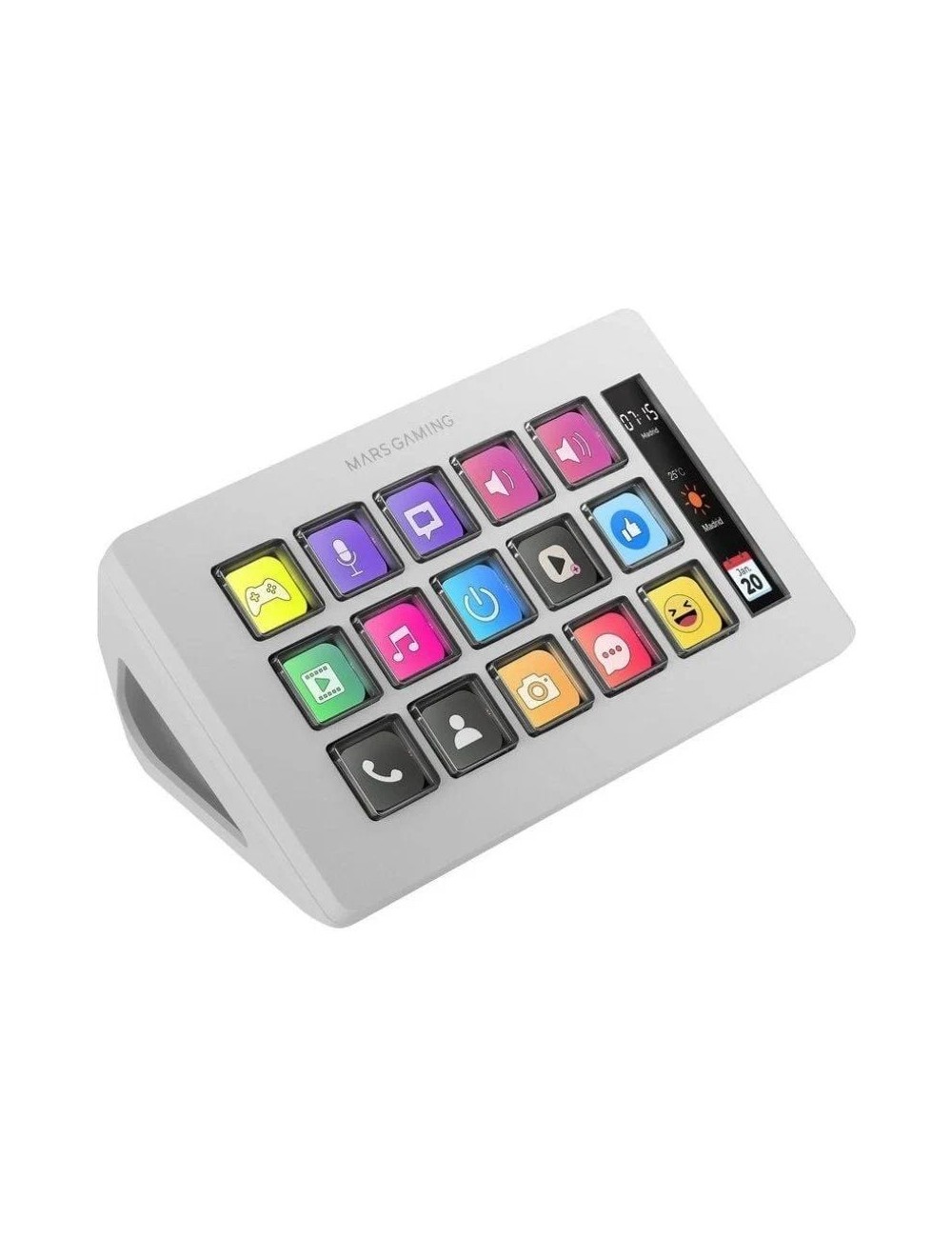 Stream Deck Slim Mars Gaming MSD-ONE/ 15 Teclas LCD/ Blanco