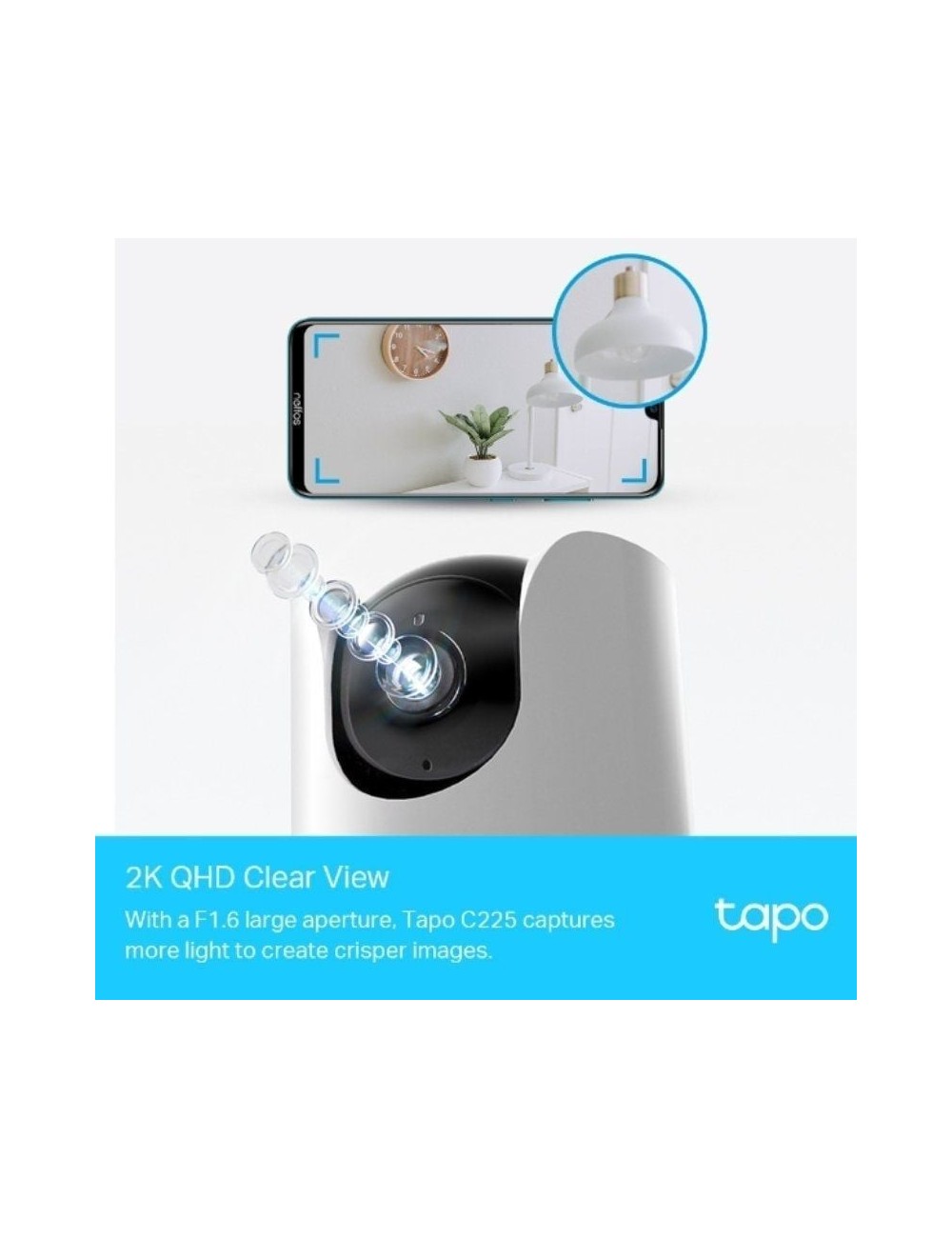 Cámara de Videovigilancia TP-Link Tapo C225/ 120º/ Visión Nocturna/ Control desde APP