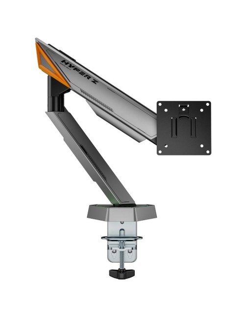 Soporte de Mesa Gaming para Monitor Aisens DT49TSRRGB-347/ Giratorio/ Inclinable/ hasta 16kg/ con Iluminación RGB
