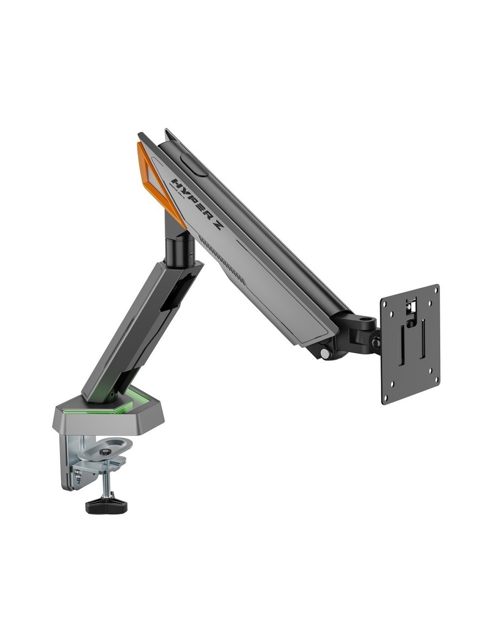 Soporte de Mesa Gaming para Monitor Aisens DT49TSRRGB-347/ Giratorio/ Inclinable/ hasta 16kg/ con Iluminación RGB