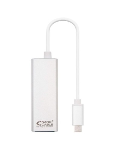 ADAPTADOR USB-C A LAN NANOCABLE ETHERNET 10 100 1000 MBPS 12CM(NAN-ADP 10.03.0402)