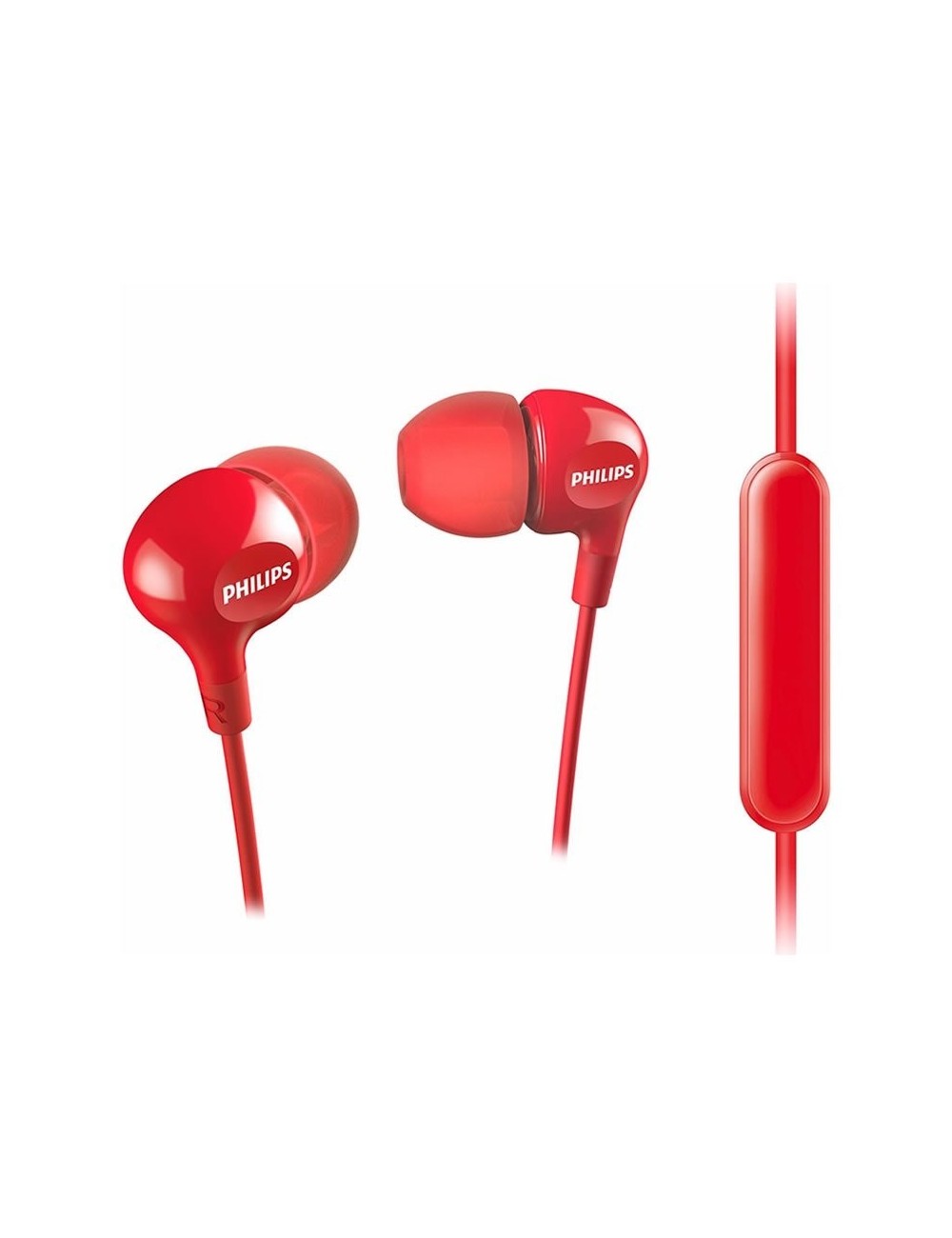 Auriculares Intrauditivos Philips SHE3555/ con Micrófono/ Jack 3.5/ Rojos