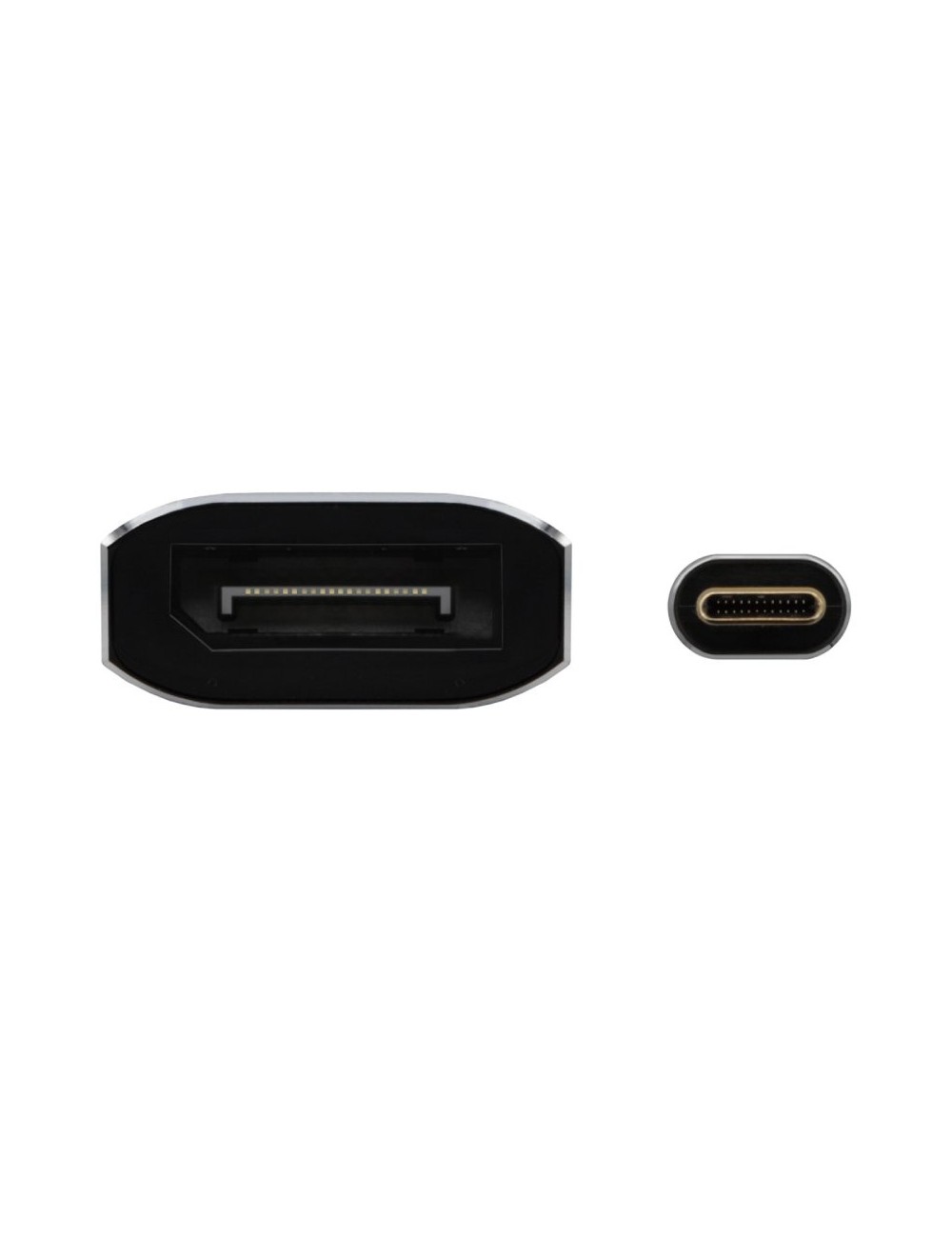 Conversor Aisens A109-0690/ USB Tipo-C Macho - DisplayPort Hembra/ Hasta 27W/ 1250Mbps/ 15cm/ Negro