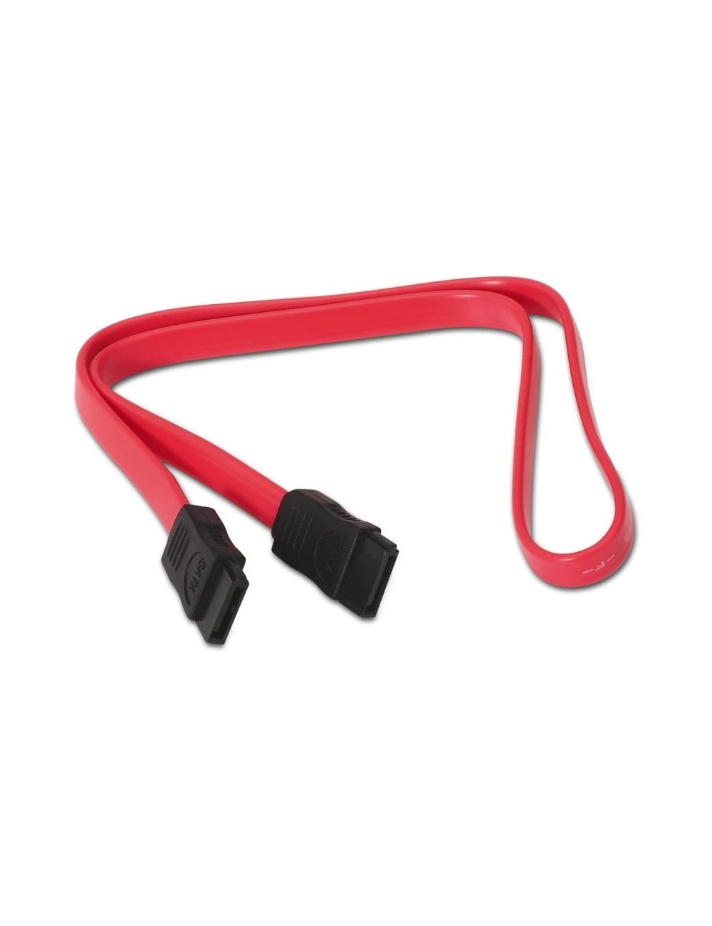 Cable SATA Aisens A130-0153/ SATA Hembra - SATA Hembra/ Hasta 0.1W/ 768Mbps/ 50cm/ Rojo