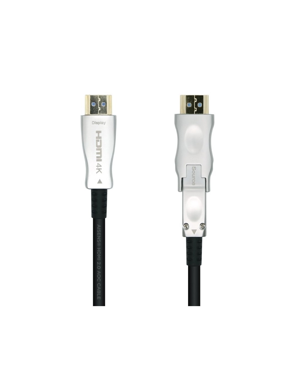 Cable HDMI 2.0 AOC 4K Desmontable Aisens A148-0512/ HDMI Macho / D Macho - HDMI Macho/ 30m/ Negro