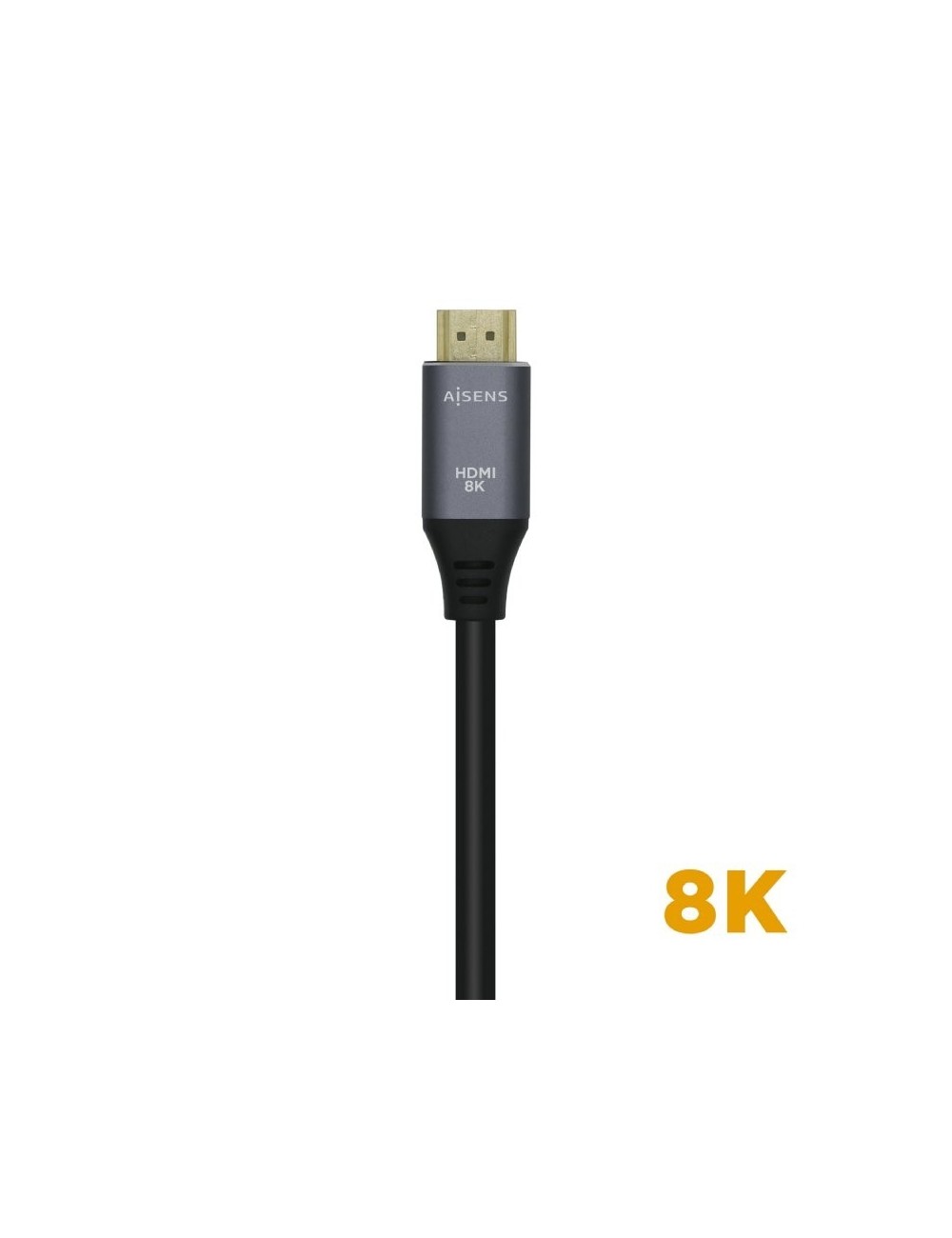 Cable HDMI 2.1 8K Aisens A150-0426/ HDMI Macho - HDMI Macho/ 1m/ Gris Negro