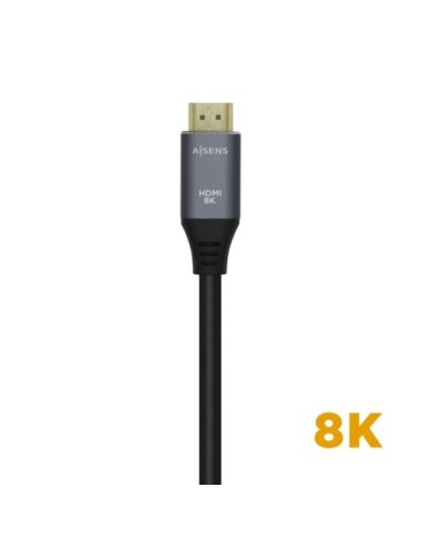 Cable HDMI 2.1 8K Aisens A150-0427/ HDMI Macho - HDMI Macho/ 1.5m/ Gris Negro