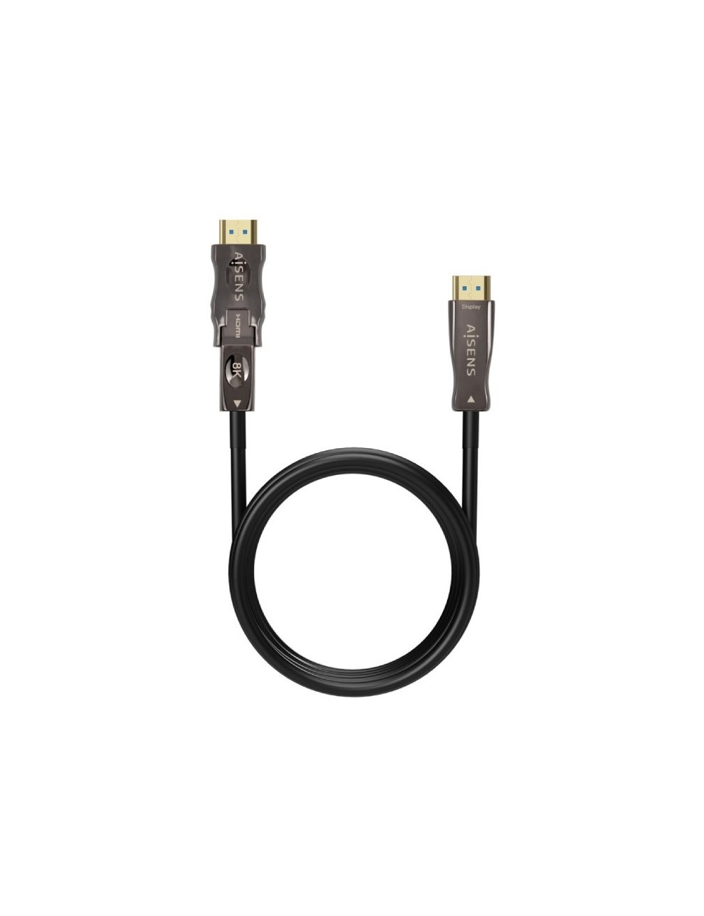Cable HDMI 2.1 AOC 8K Desmontable Aisens A153-0646/ HDMI Macho / D Macho - HDMI Macho/ 30m/ Negro
