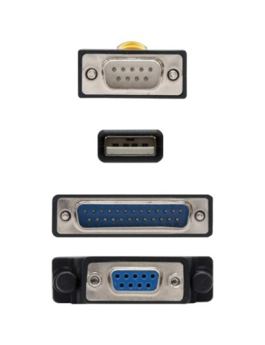 ADAPTADOR NANOCABLE-USB A SERIE-TIPO A M-RS32 DB9M   DB25 M-1.8M(10.03002)