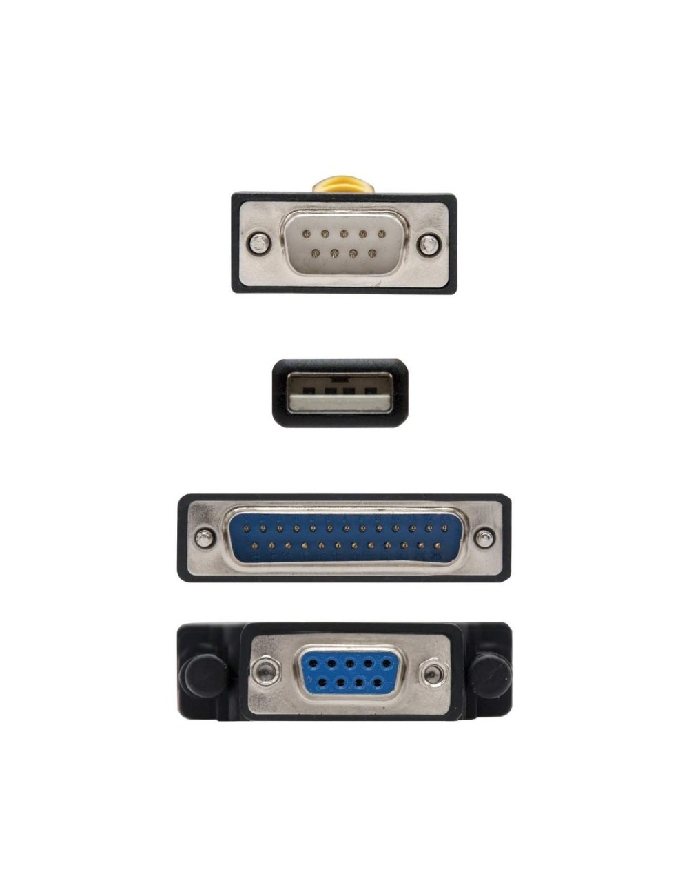 ADAPTADOR NANOCABLE-USB A SERIE-TIPO A M-RS32 DB9M   DB25 M-1.8M(10.03002)