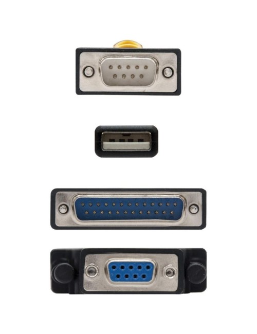 ADAPTADOR NANOCABLE-USB A SERIE-TIPO A M-RS32 DB9M   DB25 M-1.8M(10.03002)