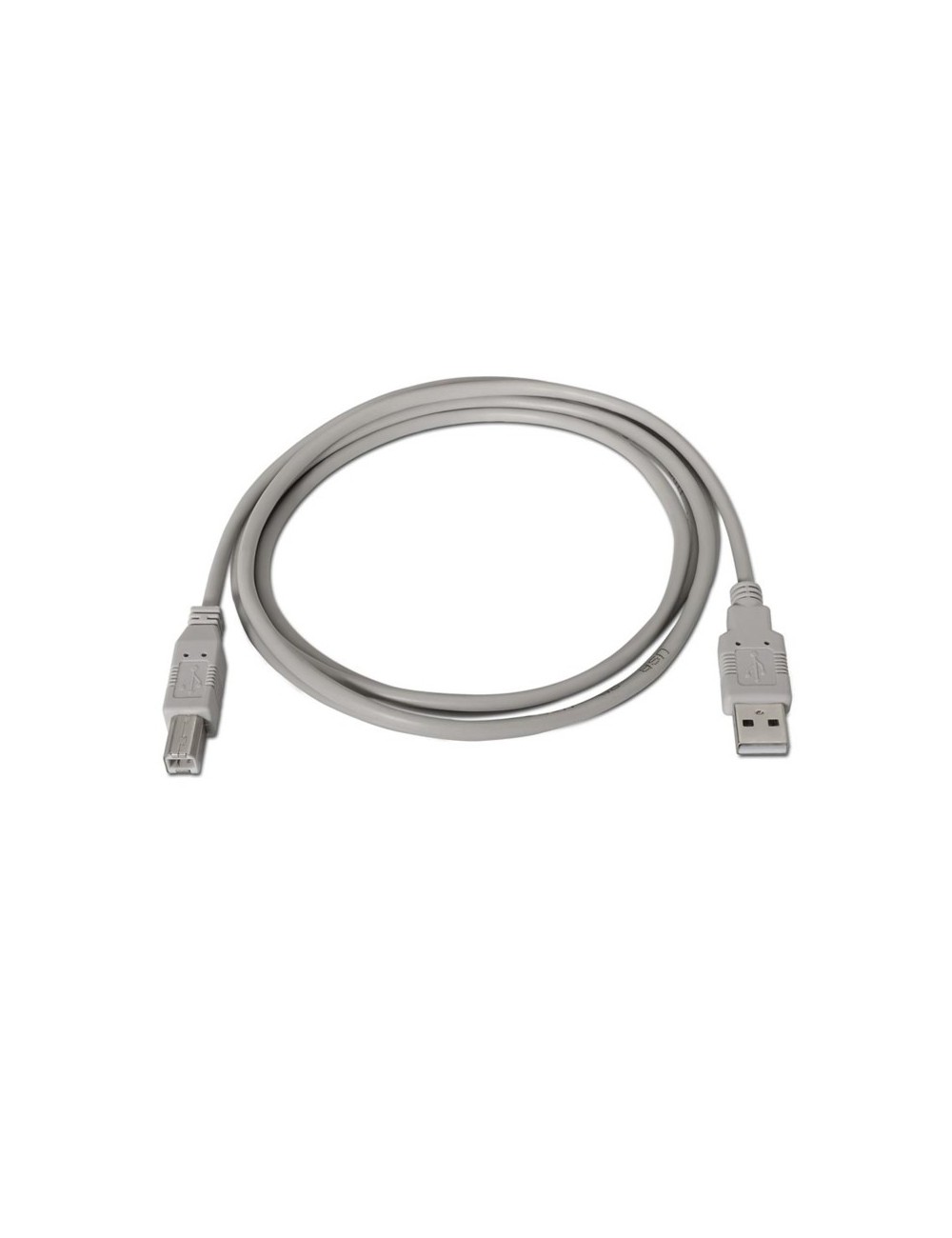 Cable USB 2.0 Impresora Nanocable 10.01.0103/ USB Tipo-B Macho - USB Macho/ 1.8m/ Beige