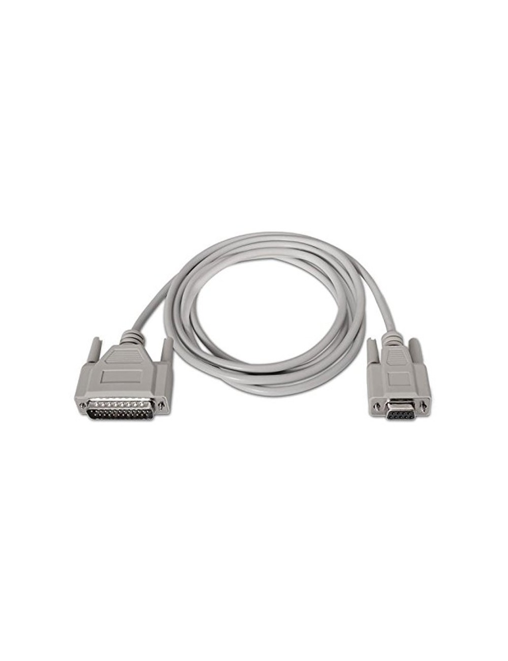 Cable Serie NULL Modem Nanocable 10.14.0802/ DB9 Hembra - DB25 Macho/ 1.8m/ Beige