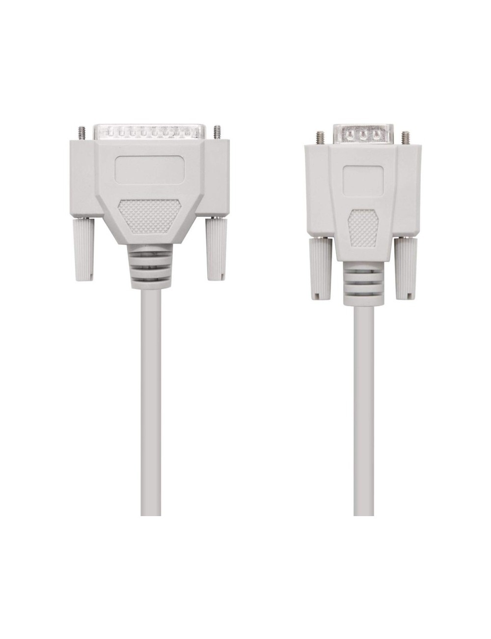 Cable Serie NULL Modem Nanocable 10.14.0802/ DB9 Hembra - DB25 Macho/ 1.8m/ Beige