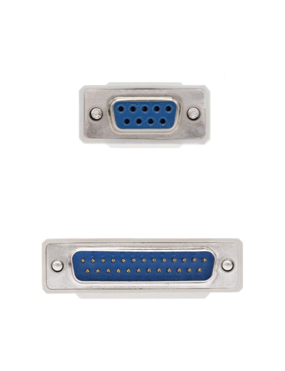 Cable Serie NULL Modem Nanocable 10.14.0802/ DB9 Hembra - DB25 Macho/ 1.8m/ Beige