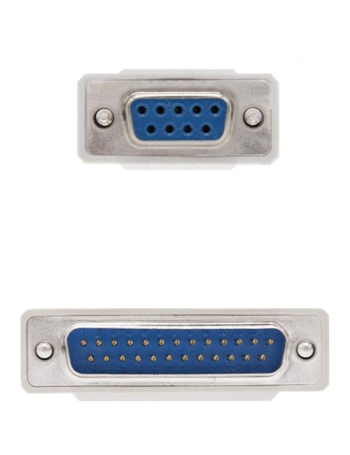 Cable Serie NULL Modem Nanocable 10.14.0802/ DB9 Hembra - DB25 Macho/ 1.8m/ Beige