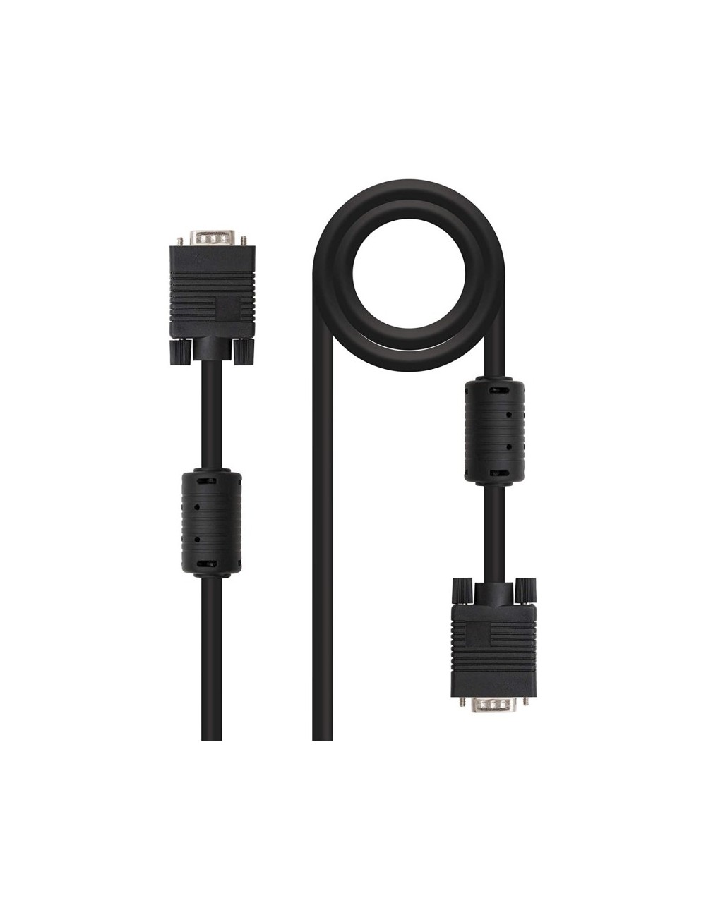 Cable SVGA Nanocable 10.15.0101/ VGA Macho - VGA Macho/ 1m/ Negro