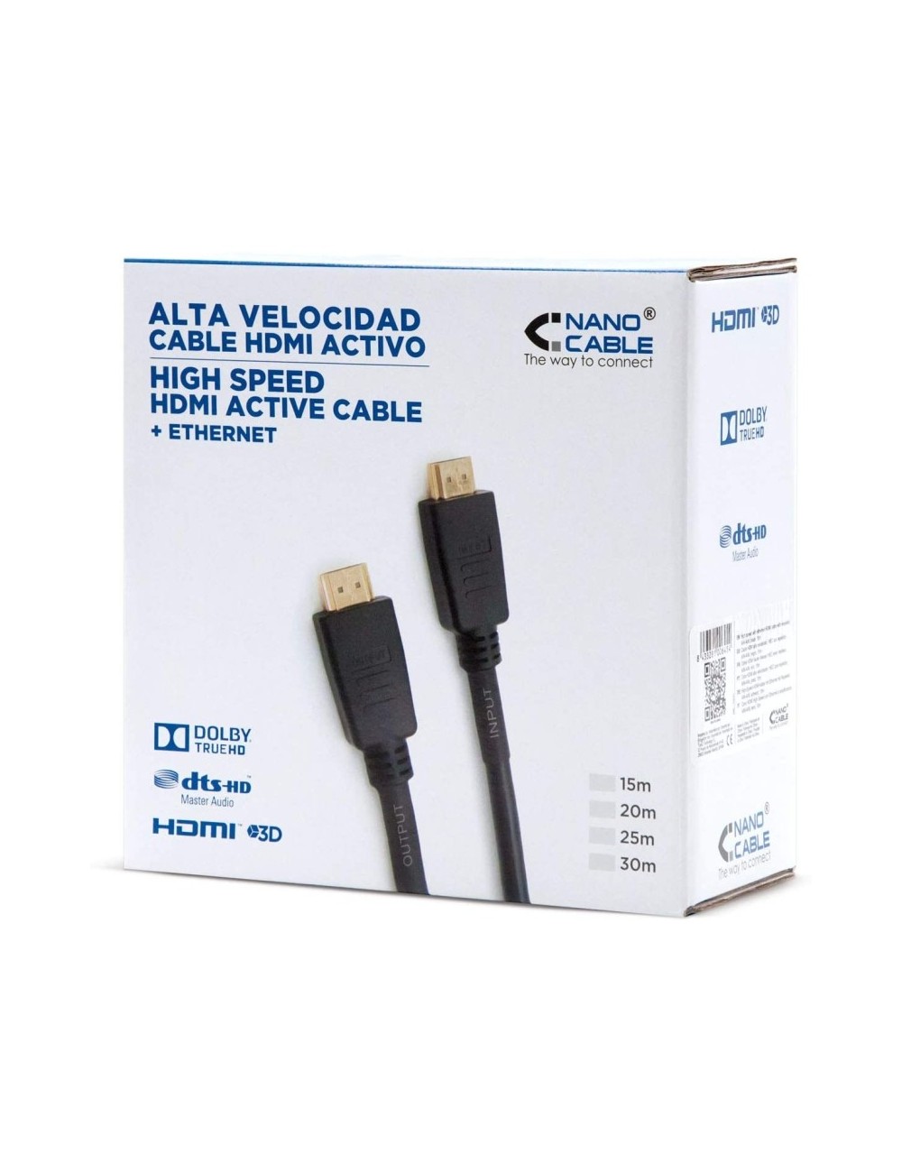 Cable HDMI 1.4 Nanocable 10.15.1820/ HDMI Macho - HDMI Macho/ 20m/ Negro
