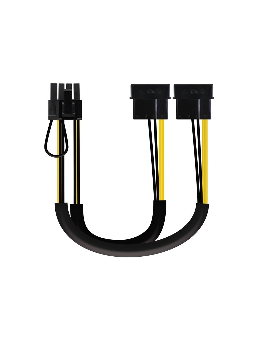 Cable de Alimentación Tarjeta Gráfica Nanocable 10.19.1201/ 2x Molex Macho - 6+2 PIN Macho/ 20cm