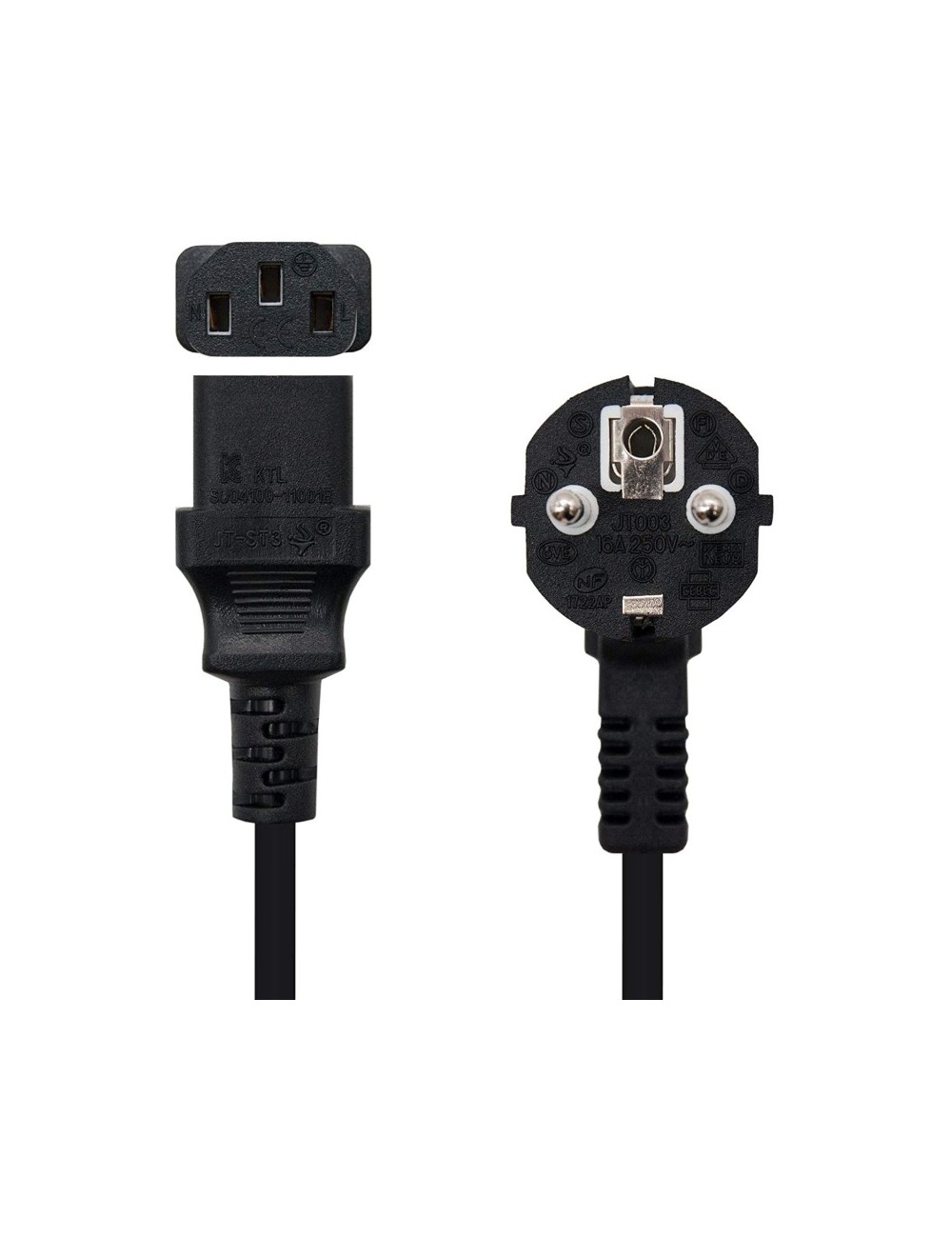 Cable Alimentación Nanocable 10.22.0102/ Schuko Macho - C13 Hembra/ 1.5m/ Negro