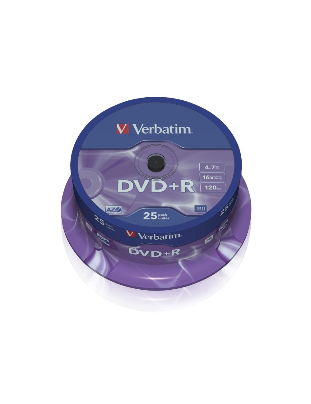 DVD+R Verbatim Advanced AZO 16X/ Tarrina-25uds