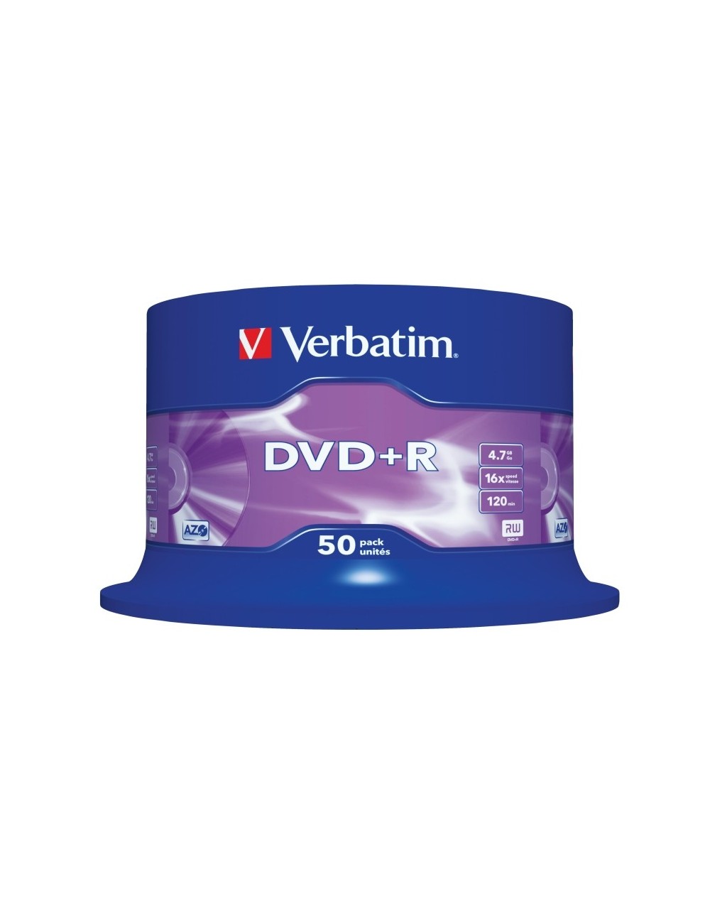 DVD+R Verbatim Advanced AZO 16X/ Tarrina-50uds