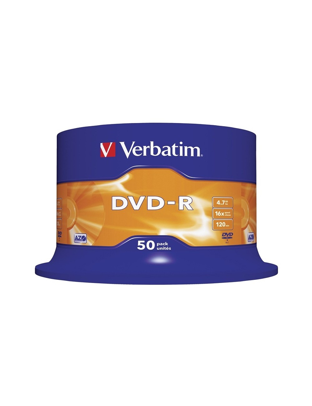DVD-R Verbatim Advanced AZO 16X/ Tarrina-50uds